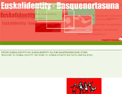 Aspecto de la página web EuskalIdentity.com