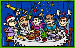 Una de las festivas postales de la página web de HABE, ideal para felicitar a los amigos el Año Nuevo