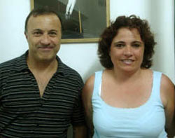 Julio Jorge Olarticoechea junto a Silvina Bordenave, presidenta del Centro Vasco 'Itxaropen' de Saladillo, Pcia. de Buenos Aires (foto cnsaladillo.com.ar)