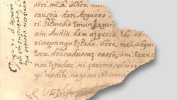 Detalle del manuscrito de Lazarraga