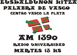 Cartel anunciador de la emisión del programa Euskaldunon Hitza-Palabra de Vasco 