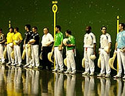 Algunos de los pelotaris participantes en el Mundial de Quinielas de Pau (foto EuskoBasque)