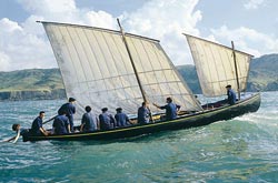 El barco Ameriketatik, una expedición anterior de Albaola, financiada por vascos y centros vascos de todo el mundo (foto Albaola)