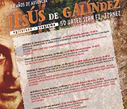 Cartel de los actos programados en homenaje a Jesús de Galíndez en su localidad natal de Amurrio