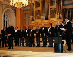 El coro de Gaztelubide en un concierto en Praga