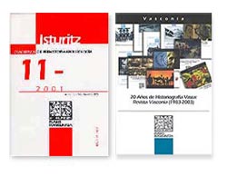 Dos ejemplares de las revistas Isturitz y Vasconia 
