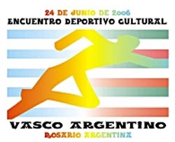 Cartel anunciador del I. Encuentro Deportivo y Cultural Vasco Argentino de Rosario 