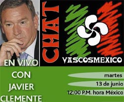 Cartel del chat inaugural de Vascosmexico.com