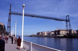 Una imagen del Puente Colgante de Portugalete