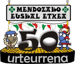 El divertido logo que anuncia los 50 años de vida de la Euskal Etxea mendocina Denak Bat