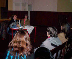 Un momento de la conferencia de la directora de Emakunde en el Centro Zazpirak Bat de Rosario