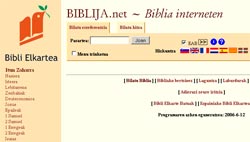 Una imagen de la versión en euskera que puede consultarse en la página web eslovena Biblija.net