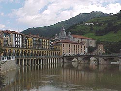 El río Oria a su paso por Tolosa, en Gipuzkoa