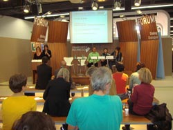 Un aspecto de la presentación sobre literatura vasca realizadas en la Feria de Fráncfort
