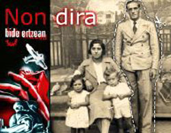 Portada del nuevo disco del grupo tolosarra  Bide Ertzean, titulado 'Non Dira' (dónde están)