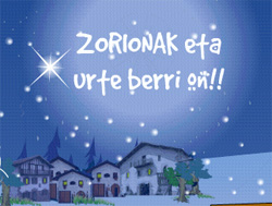 Una de las postales navideñas de Olentzaro.net