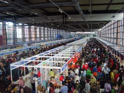 Panorámica general desde una de las calles de la Feria de Durango 2006 (foto EuskalKultura.com)