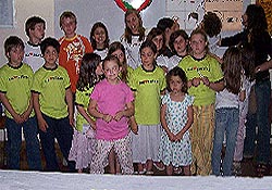 Niños y niñas del Centro Vasco Hiru Erreka de Tres Arroyos, Argentina, durante los actos festivos del Día del Euskera, el pasado 3 de diciembre