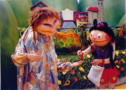 Una imagen del montaje de marionetas Kukubel, de la compaía vasca Kukubiltxo