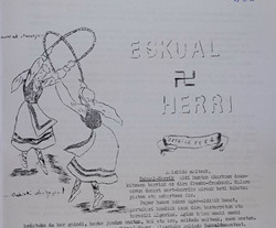 Portada de uno de los números de la revista Eskual Herria, realizada en la Guerra de Argelia (foto Urazandi)