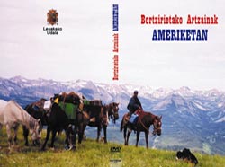 Portada del DVD Bortzirietako Artzainak Ameriketan publicado por el Ayuntamiento navarro de Lesaka