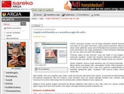 Portada de la página 'Sareko Argia'