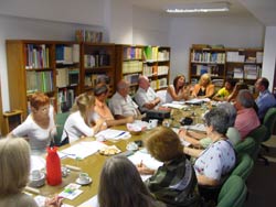 Aspecto de la reunión del pasado sábado en la sede porteña de FEVA (foto EuskalKultura.com)