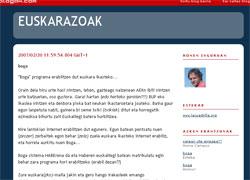 Portada del blog 'Euskarazoak'