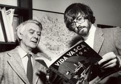 Jon Bilbao y William A. Douglass fueron los impulsores del CBS de Reno, a la par que autores de 'Amerikanuak' (foto Renoko Euskal Liburutegia)