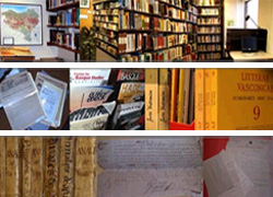 Un montaje de los distintos recursos de la Basque Library de Reno