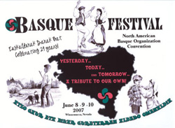 Cartel anunciador del Winnemucca Basque Festival