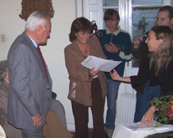 Un momento de la entrega de los premios 'Patrimonio Tresarroyense' (foto Hiru ErrekaEE)