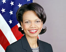 La secretaria de Estado Condoleeza Rice, de cuyo departamento depende la página (foto state.gov)