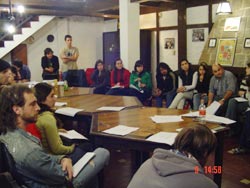 Un momento de la reunión de referentes de jóvenes en el Zazpirak Bat (foto EuskalKultura.com)