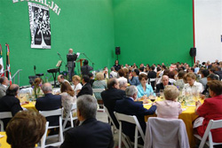 Vista del frontón de la Euskal Etxea, que fue escenario del Banquete del Centenario (foto CVMexico)