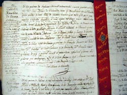 Acta de bautismo del beato Valentín de Berrio-Otxoa, en Elorrio, 15-02-1827 (foto AHEB)