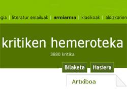 'Kritiken Hemeroteka' atal berriaren azala