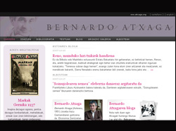 Portada del blog de Bernardo Atxaga