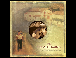 'The Homecomig', Brothers Bidondo taldearen diskoaren azala, euskal baserrien irudiekin