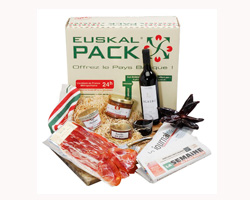 Uno de los lotes navideños que ofrece Euskal Pack