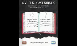 La portada del libro-homenaje a Otaño 'Gu ta Gutarrak' reune textos del poeta y diseños y traducciones de sus descendientes.