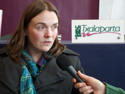 Itziar Madina, representante de Euskal Idazleen Elkartea en Iparralde y coordinadora del encuentro literario que se inicia mañana en Bardoze (foto Eke.org)