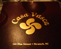 Newarkeko Casa Vasca jatetxearen karta