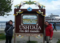 Foto sacada por la pareja en Ushuaia, expuesta en el blog