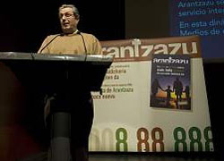 Iñaki Beristain, en la presentación de la nueva revista (foto GARA)