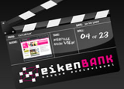 Cartel promocional del concurso "EikenBank"