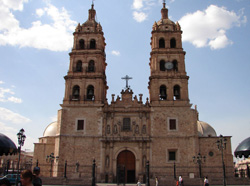 Catedral de Durango, en México. La ciudad fue fundada en 1563 por el durangués Francisco de Ibarra como capital de Nueva Vizcaya