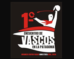 Afiche del primer encuentro de los vascos de Patagonia