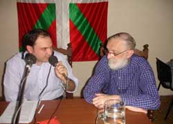 Federico Borrás y Mikel Ezkerro, durante el programa aniversario realizado el año pasado