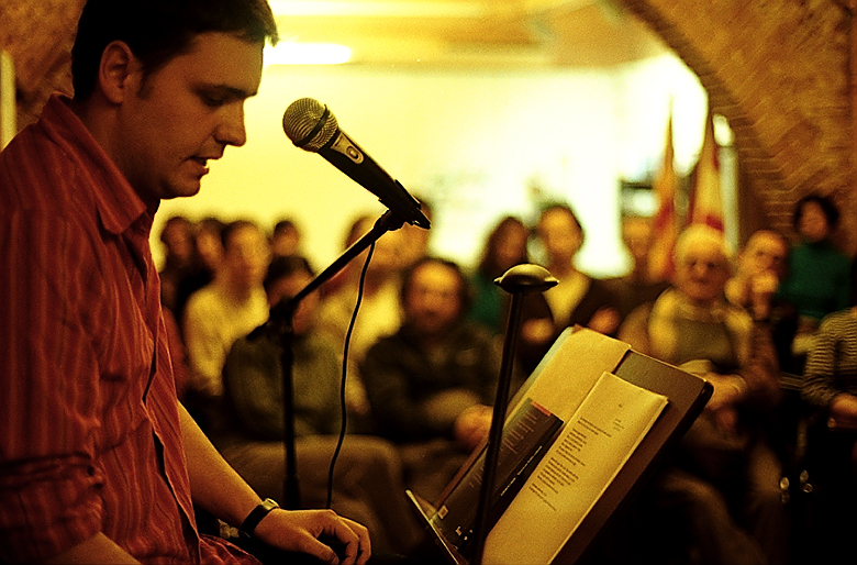 Poet Kirmen Uribe at the Barcelona Basque Club